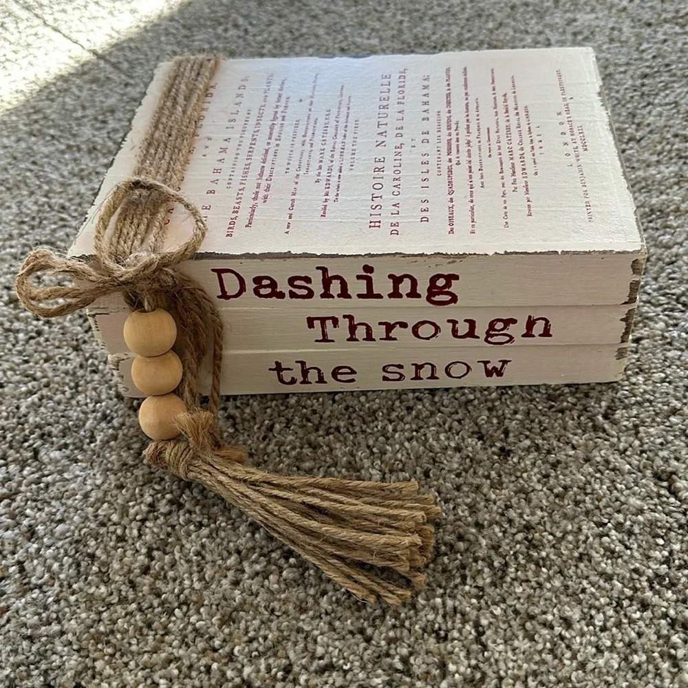 Holiday Saying Wood Books, Like New